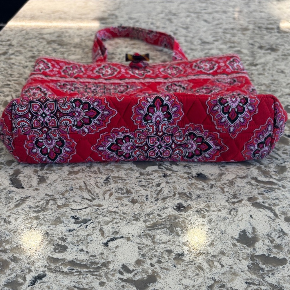 Vera Bradley Red, Pink, and Black Patterned Tote - Picture 2 of 5